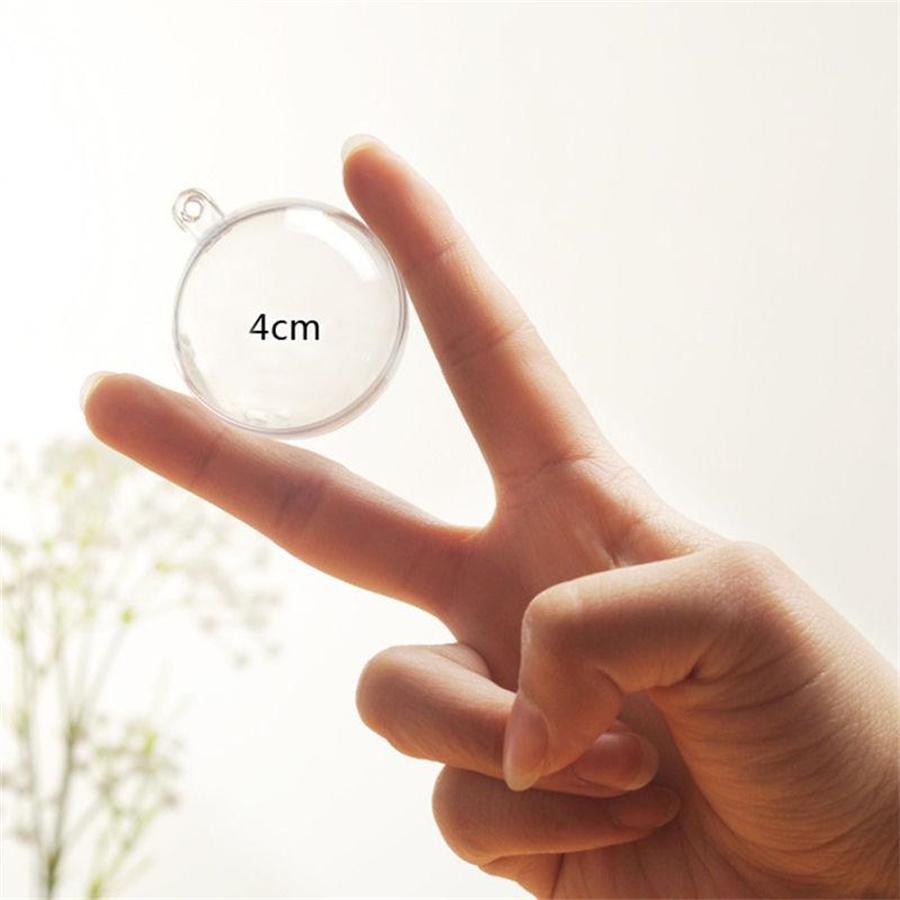 25 шт. Прозрачные пластиковые шары-безделушки Подвески на рождественскую елку Праздничное украшение для вечеринки Поделка своими руками