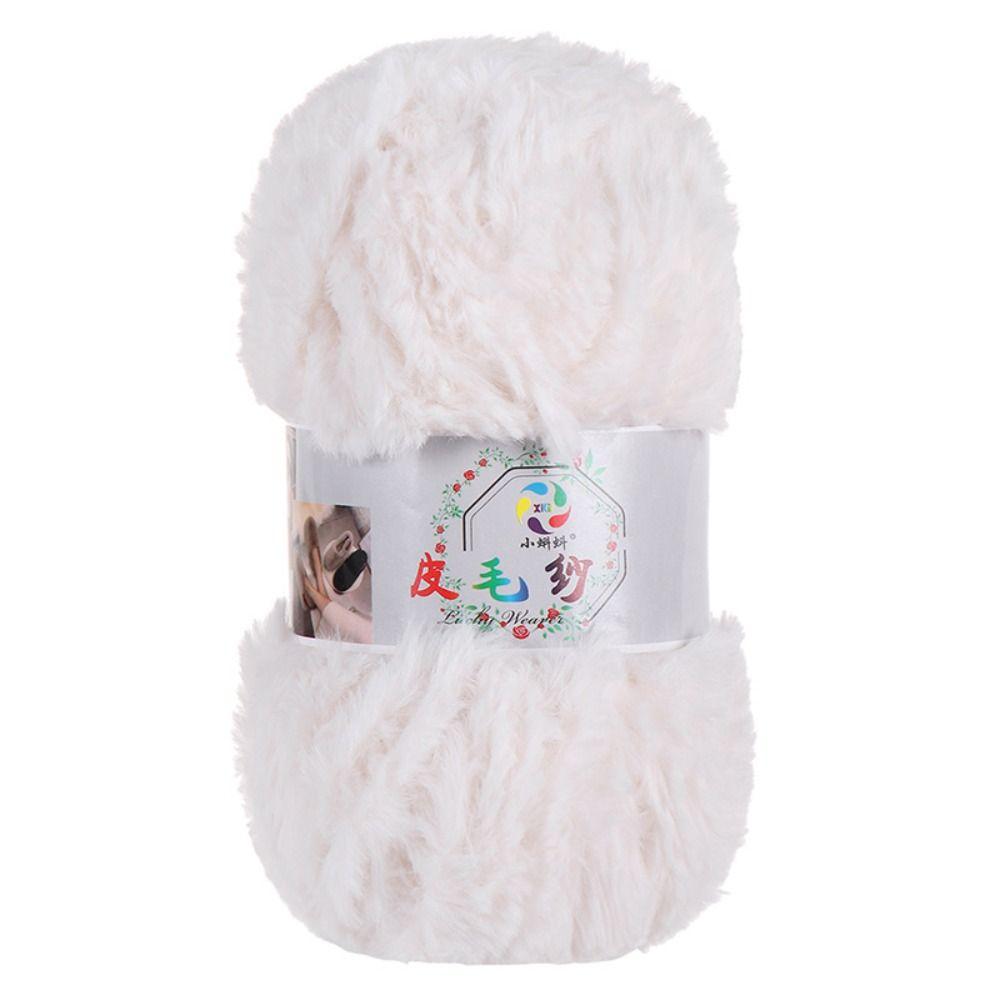 Пушистая пряжа из искусственного меха норки Мягкая плюшевая пряжа Нить из имитации норки Зимняя пряжа