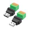 Портативный USB 2.0 Тип A Штекер Мама 4-контактный Винтовой Терминал Вставляемый Для Быстрого Подключения Без Пайки