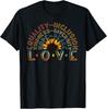 LOVE Equality Inclusion Kindness Diversity Hope Peace Tee Gift Unisex T-Shirt