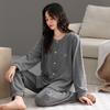 German Velvet Pajamas Women'S Autumn And Winter Thickened Warm Long-Sleeved Winter Thin Velvet High-End Loungewear Set