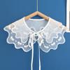 White Women's Lace Collar Bow Fake Collar Cloak Fake False Collars New Collar Insignia