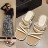 2024 New Women Slippers High Heel Bottom Non-slip Outdoor Open Toe Beach Female Sandals Sexy Fashion Design Slides Pumps