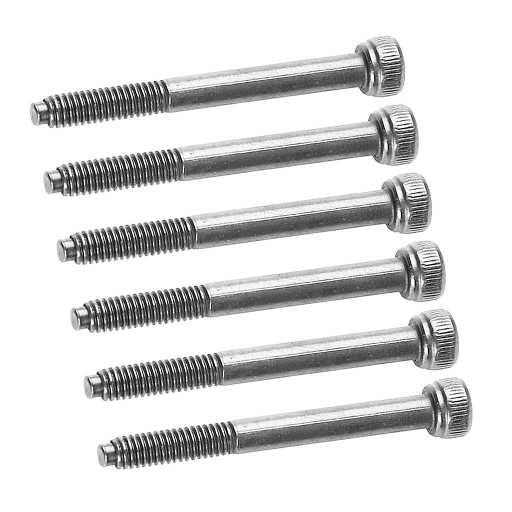 6PCS 42mm Electric Guitar Bridge Screws Double Locking Tremolo Bridge Screw Black Nickel