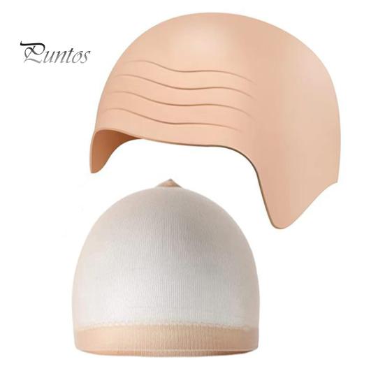 Парик Головные уборы Мягкий макияж Латексная лысина Парик Регулируемый размер Многоразовые сетчатые чехлы Фильм Телевизионное представление Одевание Реквизит Аксессуары для мужских костюмов