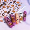 DIY Nail Decorations Halloween Self Adhesive Stickers, Pumpkin Bat Moon Star Manicure Decals, Sticker Sheet Art Decoration Stickers for Home Salon
