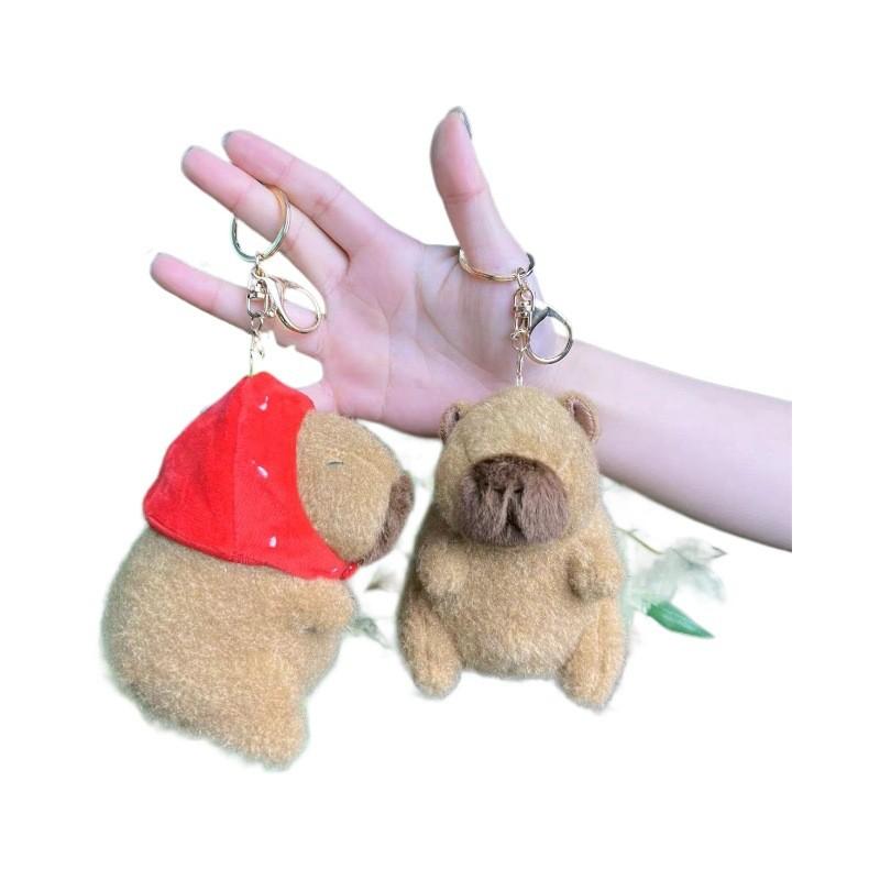 Capybara Plush Whimsical Doll Keychain Adorable Animal Pendant Gift Perfect