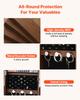 360° Swivel Jewelry Cabinet, 1550 mm Tall, Full-Length Mirror with Storage, Standing Rotatable Jewelry Armoire Organizer, Lockable Door with 2 Keys,