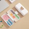 Plastic Pill Storage Box Double Layer Medicine Box Cute Pill Organizer