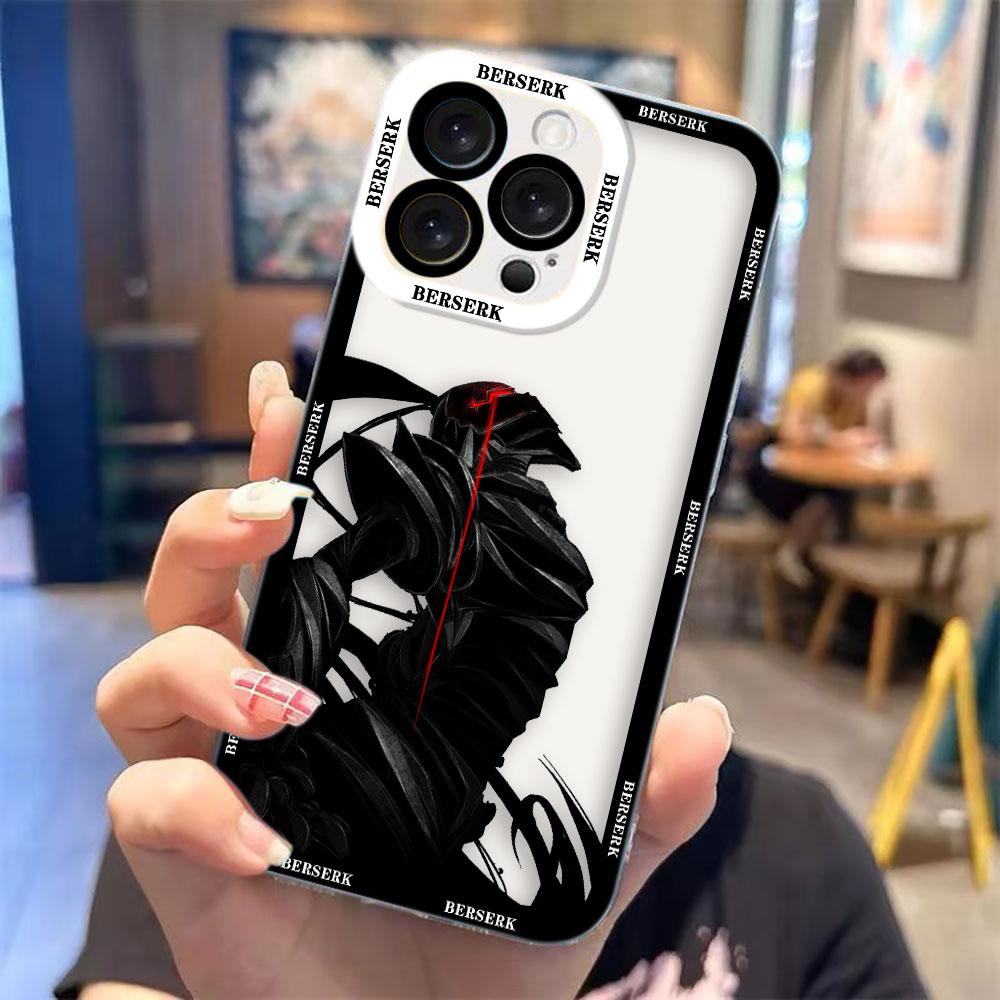 Аниме B-Берсерк G-Гатс Чехол Прозрачный Чехол для Телефона Для iPhone Apple 17 AIR 16E 16 15 14 12 13 11 Pro Max Plus XR TPU DIY Чехол-Оболочка
