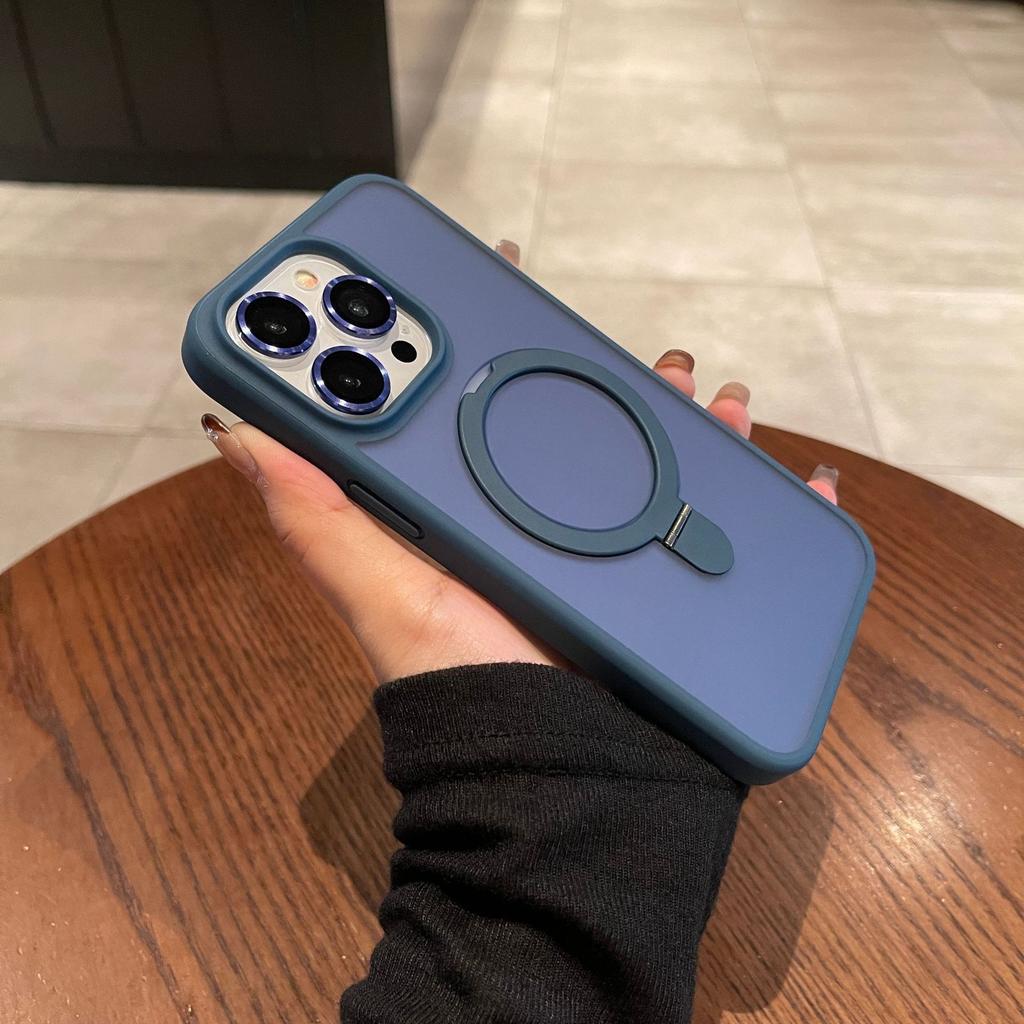 Применимо к чехлу для мобильного телефона iPhone17PRO, матовое покрытие, ощущение кожи, подставка-опора, магнитное крепление, с защитой для объектива, защита Apple 16E
