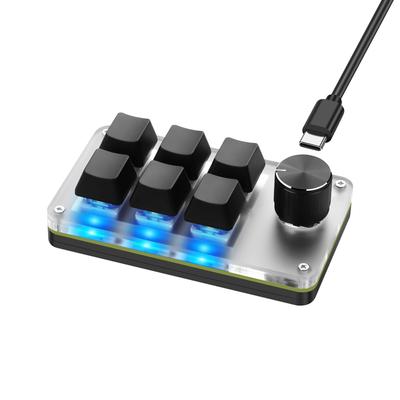 SinLoon Мини Макро Программируемая Клавиатура USB Мини 6 Клавиш 1 Ручка Механическая Игровая Клавиатура OSU RGB DIY Многофункциональная Клавиатура Совместима с Mac