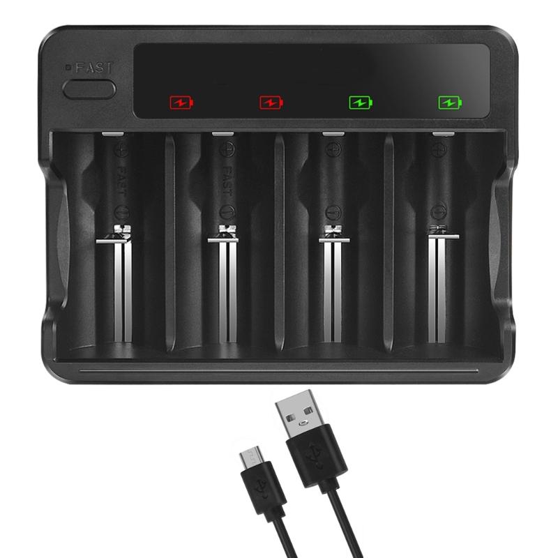 4 слота USB быстрая зарядка AA 3A C D зарядное устройство для аккумуляторов Ni с независимым слотом