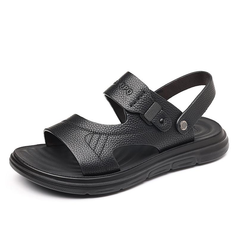 Мужские сандалии летние тапочки удобная обувь мягкая подошва для улицы пожилые прохладные тапочки тренд 2025