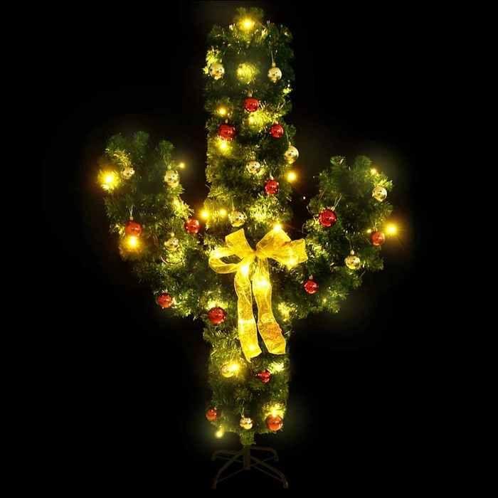 VidaXL Christmas Cactus with Stand and LED Green 180 Cm PVC 344656