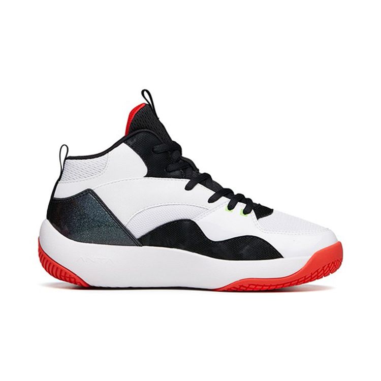 Anta Баскетбольные кроссовки для детей, амортизирующие, нескользящие, прочные, с высоким верхом, детские баскетбольные кроссовки белого, черного, красного цвета A312141105A-1