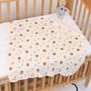 Cartoon Print Double Layer Crinkle Muslin Baby Swaddle Blanket