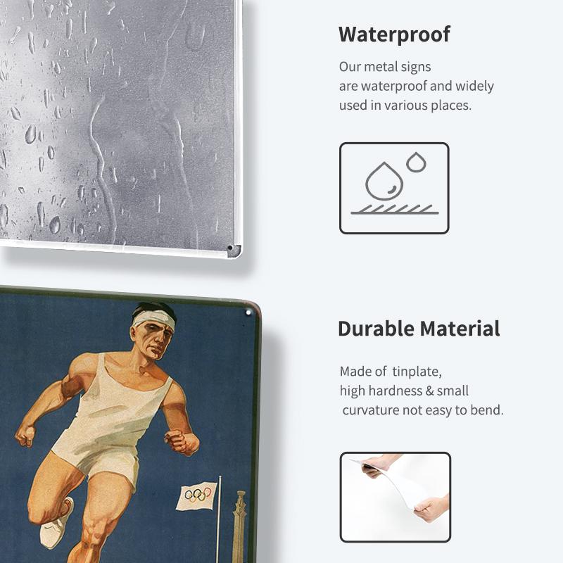 INEED ЛЫЖИ Спорт Винтаж Металлический Знак Настенный Декор Ретро Настенный Декор Футбол Бег Плакат Декоративная Жестяная Пластина Настенная Железная Доска