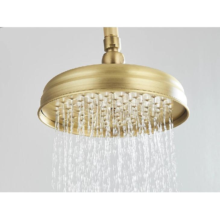 Bathroom 8 inch Antique Brass Shower Head Bath Rainfall Shower Faucet Head Bathroom Accessories Solid Brass
