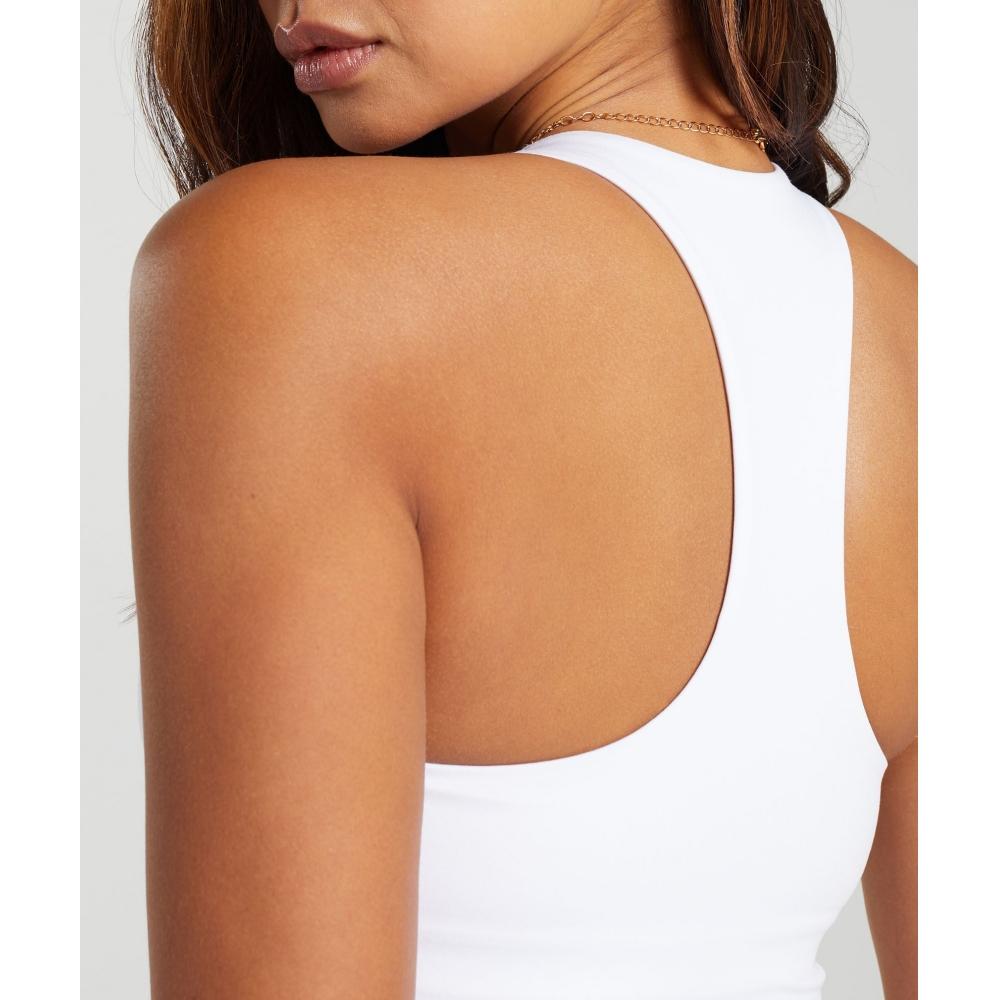 Gymshark Повседневный Racer Back Tank с полкой Белый B8a7p Wb57