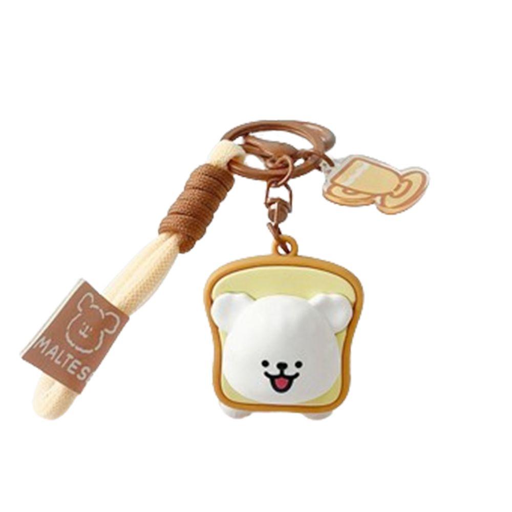 Брелок-подвеска в виде мультяшной собаки в виде 3D-образного пончика, брелок в виде куклы-мопса, подарки