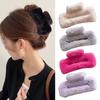 Women Hair Claw Plush Wrap Design Spring Back Head Large Hair Clip