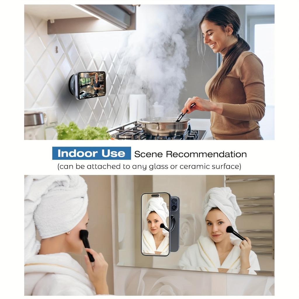 360 ° Adjustable Vacuum Magnetic Phone Holder, Suitable for Cars/gyms/mirrors/smooth Surfaces Without Holding Suction Cup Phone Holder