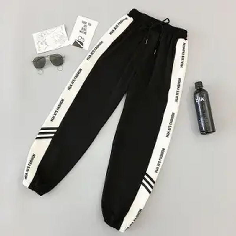 Fashion Women Joggers Casual Loose Side Striped Long Pants Sweatpants Trousers Leggings Sweat Wear