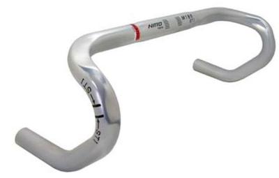 РульNITTO M186STI с изгибом, 26,0, 420 мм, Серебристый, M186STI-420