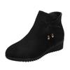 Women's Shoes 2024 Plus Size Ankle Women's Boots Outdoor Modern Boots Women Bow Tie Round Toe Side Zip Wedges Female Shoes