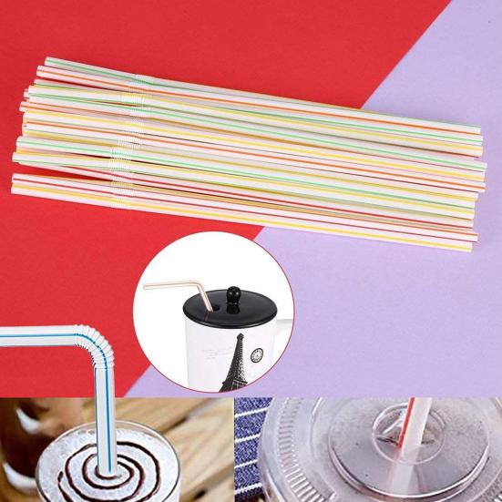 1000 шт. Пластиковые соломинки для питья, экологически чистые, без бисфенола А, многоразовые соломинки, красочные соломинки для вечеринок, для напитков, колы, соевого молока