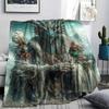 1Pc Exquisit animals Print Flannel Blanket, High quality Comfortable for All Seasons, Home Decor, Warmth and Comfort, Perfect for Christmas Gifts
