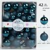 42PCS Plastic Christmas Ball Set 7 Colors Xmas Baubles High-quality Xmas Ornament Ball  Home