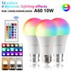 2 шт. Умные RGB светодиодные лампочки с регулируемой яркостью (E27/B22)! 16 ярких цветов, 220 В/110 В, пульт дистанционного управления с 24 кнопками для легкого управления освещением
