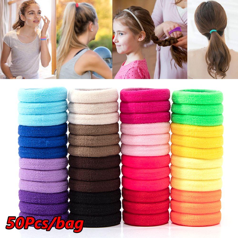 No-damage Nylon Hair Accessories Scrunchies Hair Rope Ties Rubber Bands Elastic Hair Bands