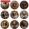 1pc 2d Flat Wood Vintage Unique Jesus Christ Artistic Round Wood En Sign- 20cm for Home, Living Room, Office, Bar, Cafe, Garage, Holiday Decoration
