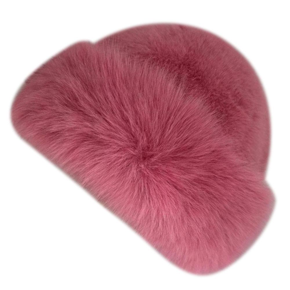 New Fluffy Fur Winter Hat Plush Thicken Bucket Hat Solid Color Cold Windproof Berets Chrismas Gifts