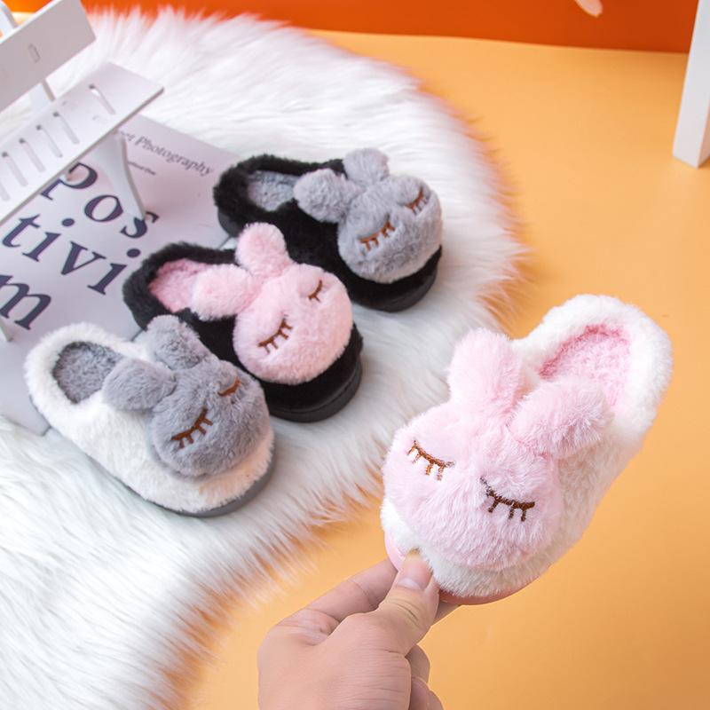Children's Autumn and Winter Bunny Home Cotton Slippers
