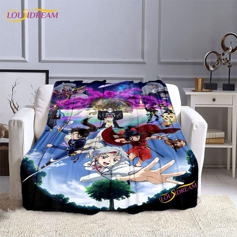 Фланелевое одеяло в стиле аниме InuYasha, одеяла с принтом Hanyou No Yashahime, 3D одеяло для детей и взрослых, домашний декор, модное вечерние одеяло, подарок