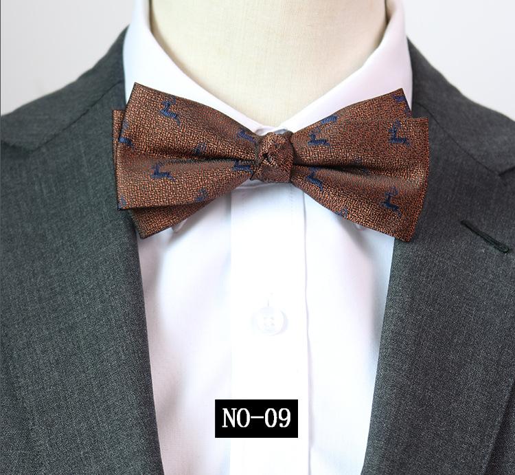 Узор Галстук-бабочка Мужской Банкетный Деловой Свадебный Жених Друг Жениха Джентльменский Костюм Студия Бордовый Темно-синий Бабочка