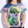 New Tops For Children Short Sleeve Summer Cat T Shirts Girl Kids Clothes 3d Print Tee Shirts Kawaii T-Shirts From 3-12 Years