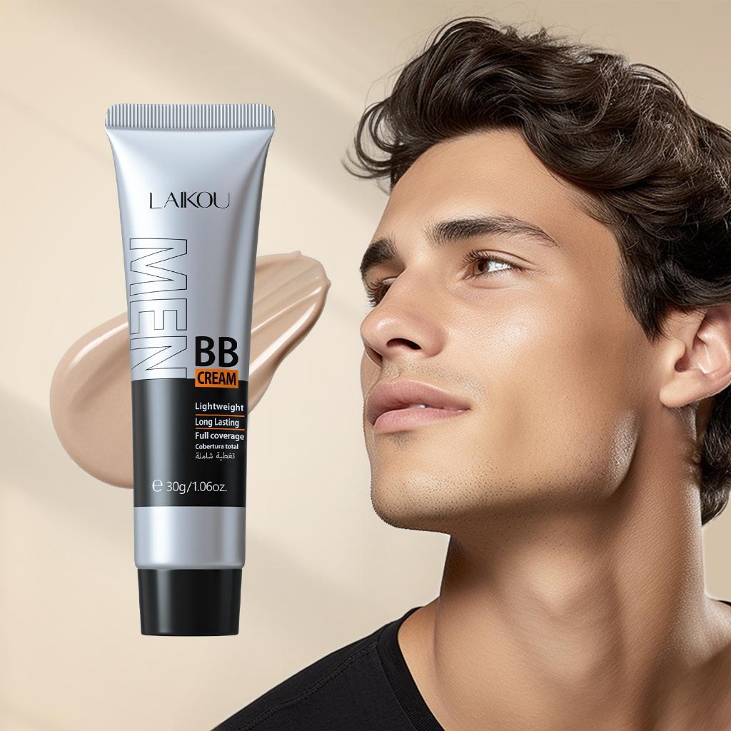 LAIKOU Мужской BB-крем с полным покрытием, корректор, маскирующий акне, натуральный макияж, стойкий, 30 г