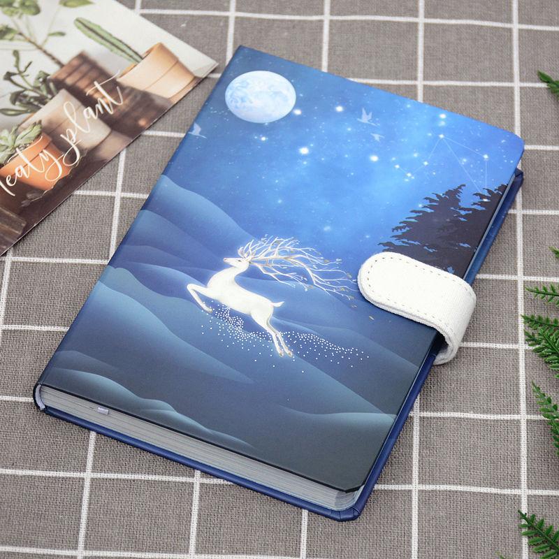 A5 Magnetic Buckle Student Ledger, Diary, Record Book, 112 Colored Pages, Travel Log, Notebook, Excerpt Book