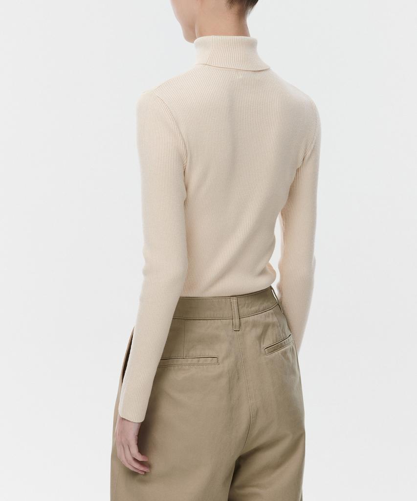 MUSINSA STANDARD WOMAN Women'S Ribbed Slim Turtleneck Knit [Ecru]