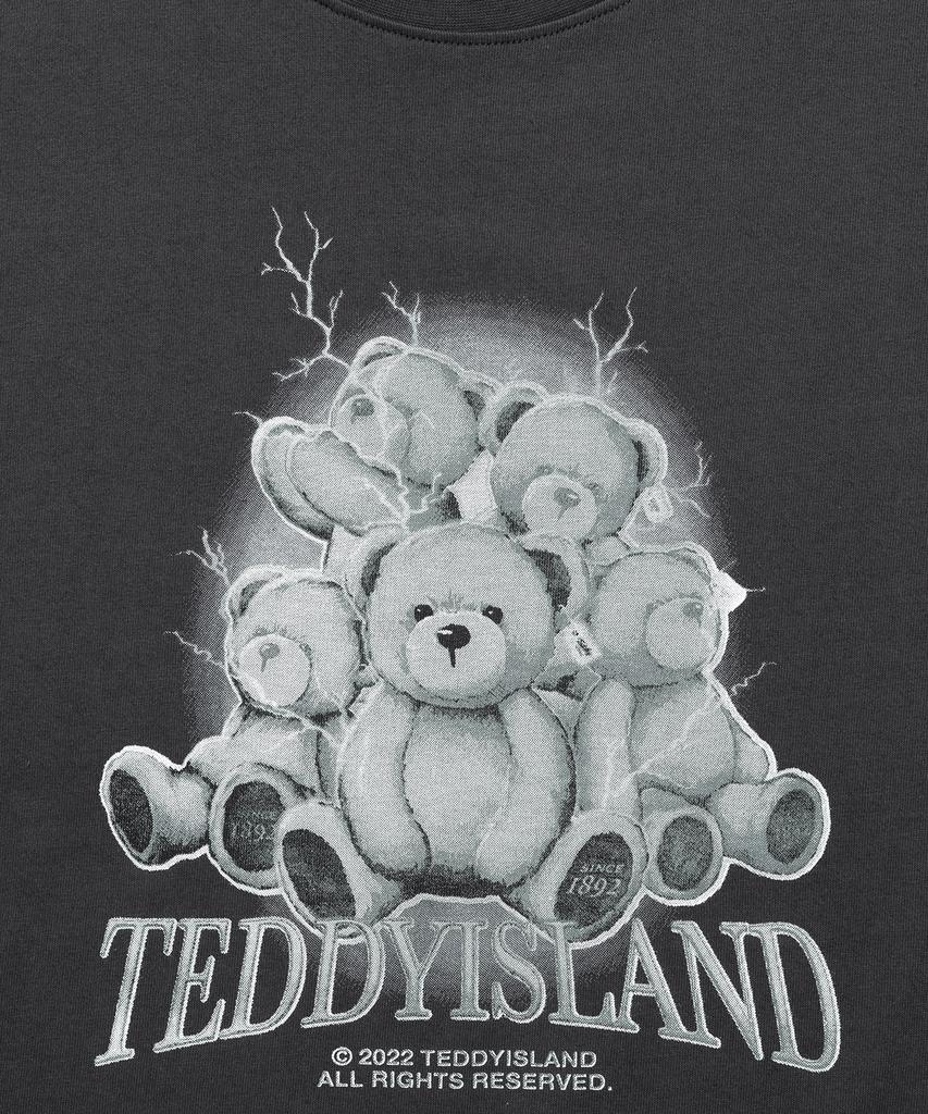 TEDDYISLAND Молния Плюшевый Мишка Короткий Рукав Угольный