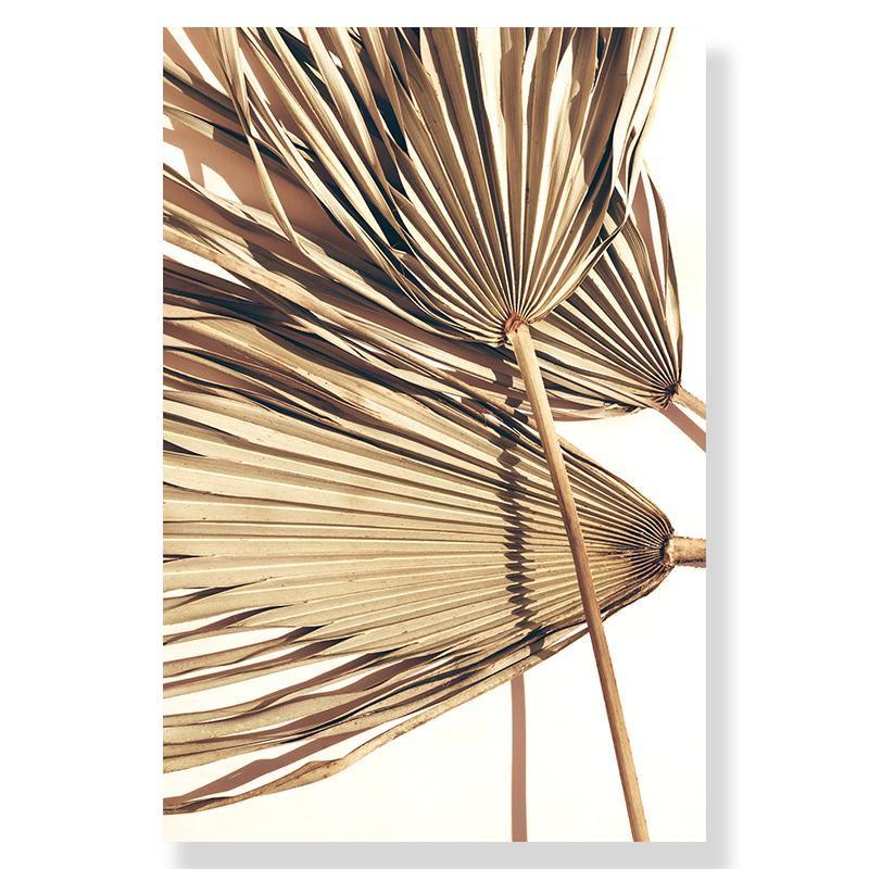 1pc Frameless Nordic Modern Art Picture Canvas Painting Golden Leaf Beach Landscape Poster and Printing Home Decor Living Room