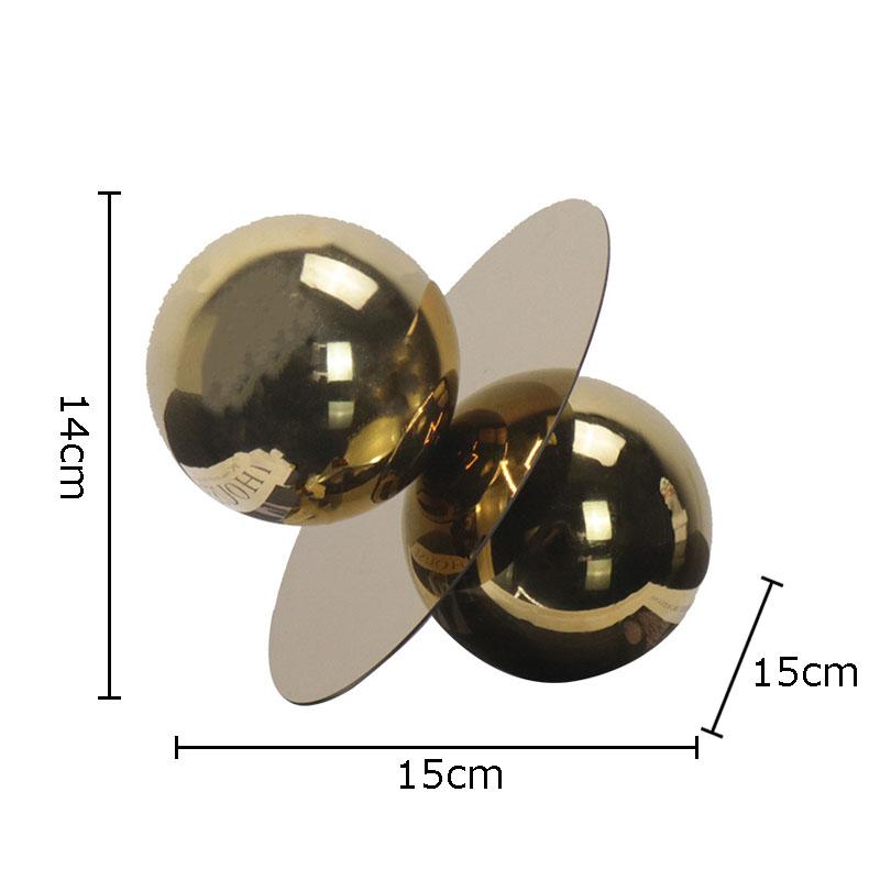 Золотой шар из нержавеющей стали, абстрактные поделки, украшение для стола, сферичность, геометрические произведения искусства, украшения, эстетика комнаты, декор