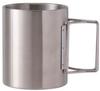 Двухслойная кружка из нержавеющей стали 280 мл удобная складная 1257 холодная/термическая (с ручкой)