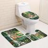 1/4 шт. Весенний пасхальный день водонепроницаемый комплект занавесок для душа декоративный набор для ванной комнаты нескользящий коврик для унитаза коврик для ванной и 12 крючков