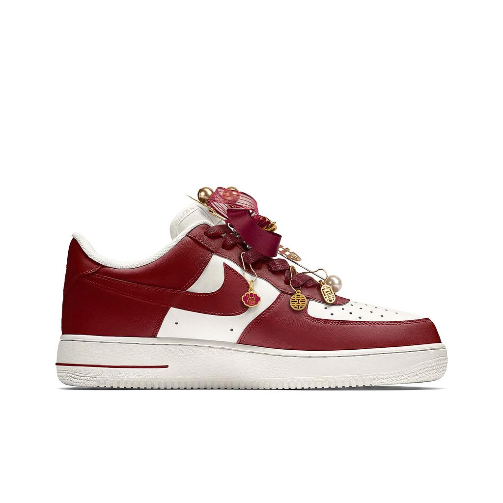 Nike Air Force 1 Wedding Box, Wedding Shoes, Auspicious Dragon And Phoenix Abrasion Resistant Low top Skateboard Shoes CZ0270-106(Team2363-S-BOX)
